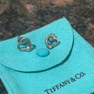 Silver Heart Stud Earrings